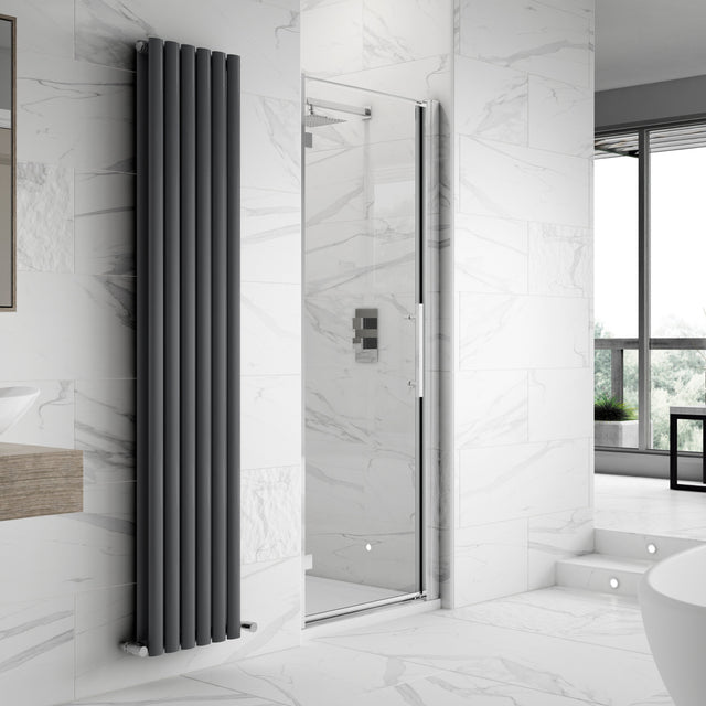 Hudson Reed Apex Hinged Shower Door Chrome, 8mm Glass MH70-E8 LS1