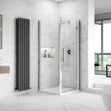 Hudson Reed Apex Hinged Shower Door Chrome, 8mm Glass MH70-E8 LS2