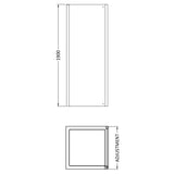 Nuie Lucie Shower Side Panel Brushed Brass, 8mm Glass AQFSP10NBB-E8 LD