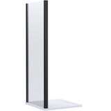 Nuie Lucie Shower Side Panel Matt Black, 8mm Glass AQFSP10NBP-E8