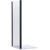 Nuie Lucie Shower Side Panel Matt Black, 8mm Glass AQFSP90NBP-E8