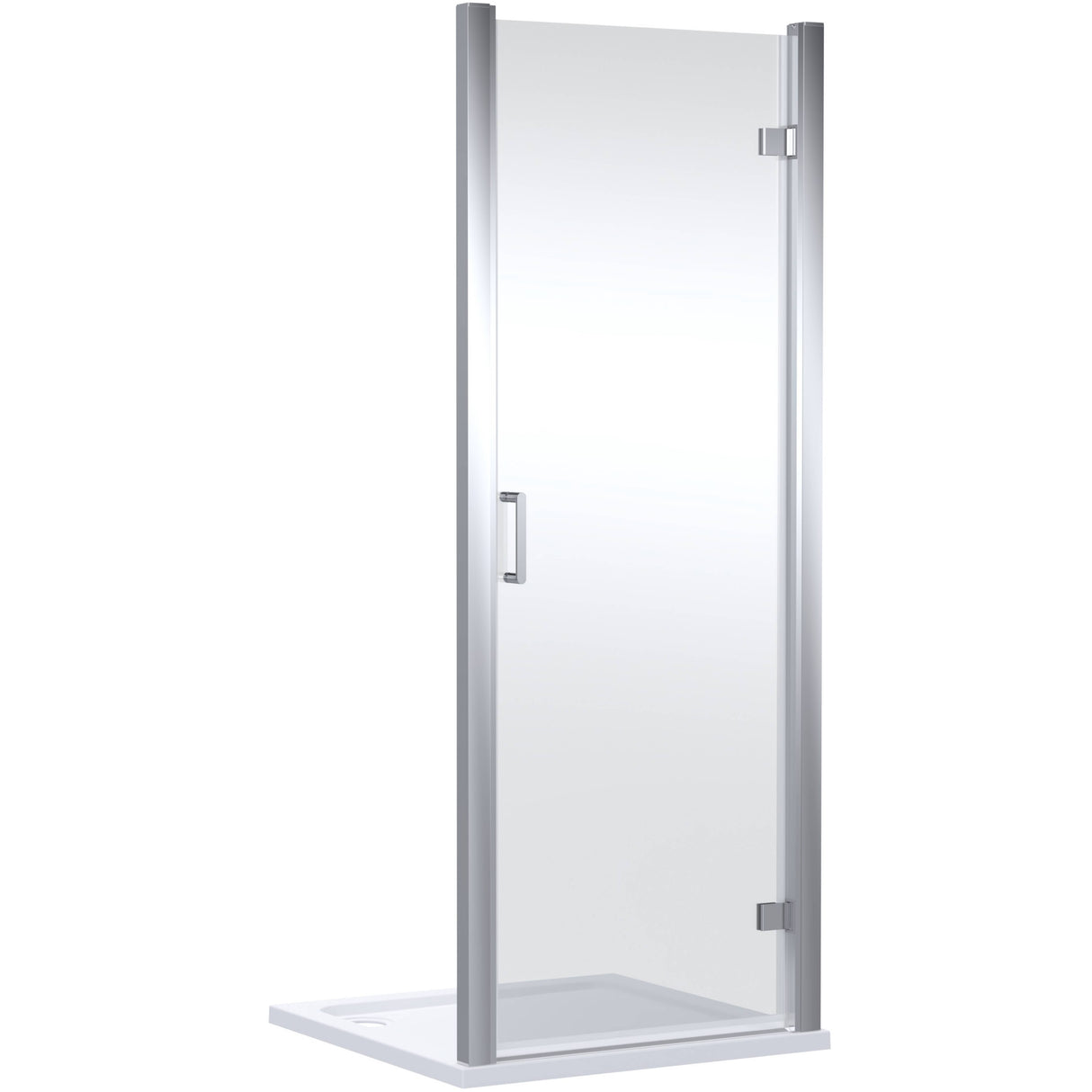 Nuie Lucie Hinged Shower Door Chrome, 8mm Glass AQHD80N-E8