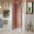 Nuie Lucie Hinged Shower Door Chrome, 8mm Glass AQHD80N-E8 LS1