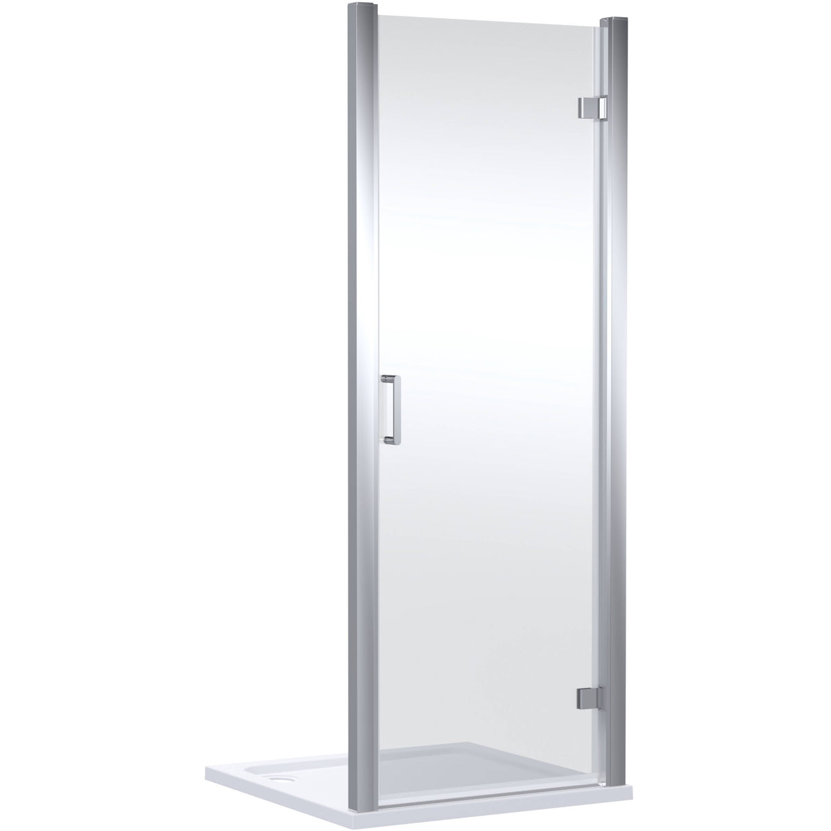 Nuie Lucie Hinged Shower Door Chrome, 8mm Glass AQHD90N-E8