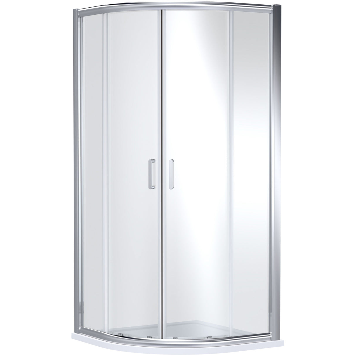 Nuie Lucie Quadrant Shower Enclosure, Chrome, 8mm Glass AQU10N-E8