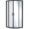 Nuie Lucie Quadrant Shower Enclosure, Matt Black, 8mm Glass AQU10NBP-E8