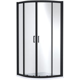 Nuie Lucie Quadrant Shower Enclosure, Matt Black, 8mm Glass AQU10NBP-E8