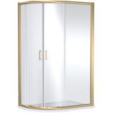 Nuie Lucie Offset Quadrant Shower Enclosure, Brushed Brass, 8mm Glass, 1200 x 800mm AQU128NBB-E8