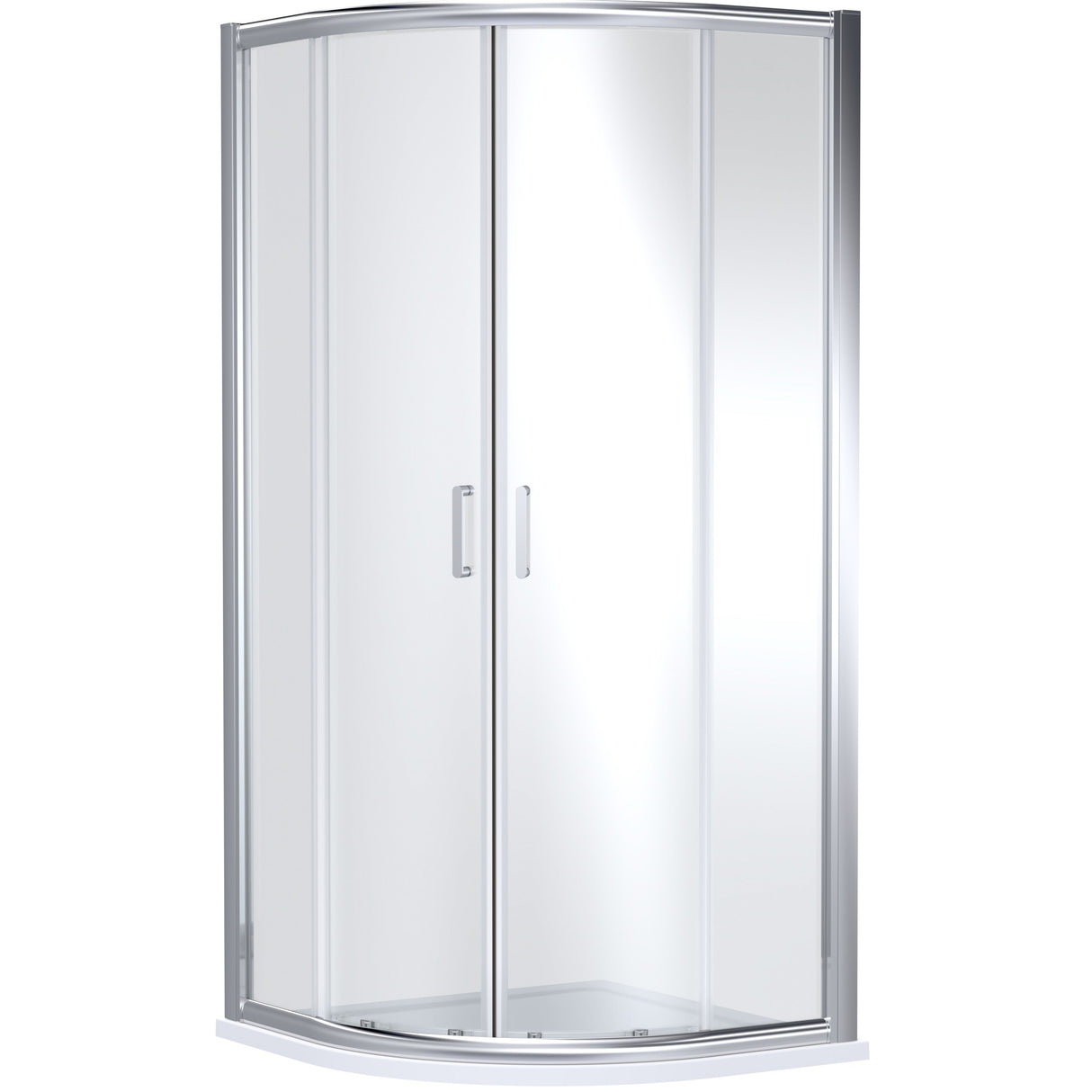 Nuie Lucie Quadrant Shower Enclosure, Chrome, 8mm Glass AQU9N-E8