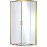 Nuie Lucie Quadrant Shower Enclosure, Brushed Brass, 8mm Glass AQU9NBB-E8