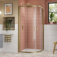 Nuie Lucie Quadrant Shower Enclosure, Brushed Brass, 8mm Glass AQU9NBB-E8 LS1