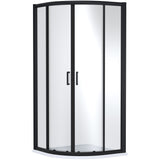 Nuie Lucie Quadrant Shower Enclosure, Matt Black, 8mm Glass AQU9NBP-E8