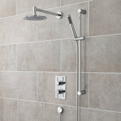 Nuie Contemporary Wall Mounted Shower Arm 320mm Chrome ARM03 LS