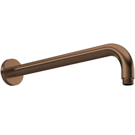 Nuie Round Wall Mounted Shower Arm 335mm Brushed Bronze ARM1501