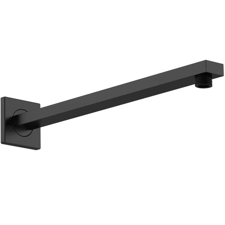 Nuie Square Wall Mounted Shower Arm 310mm Matt Black ARM413