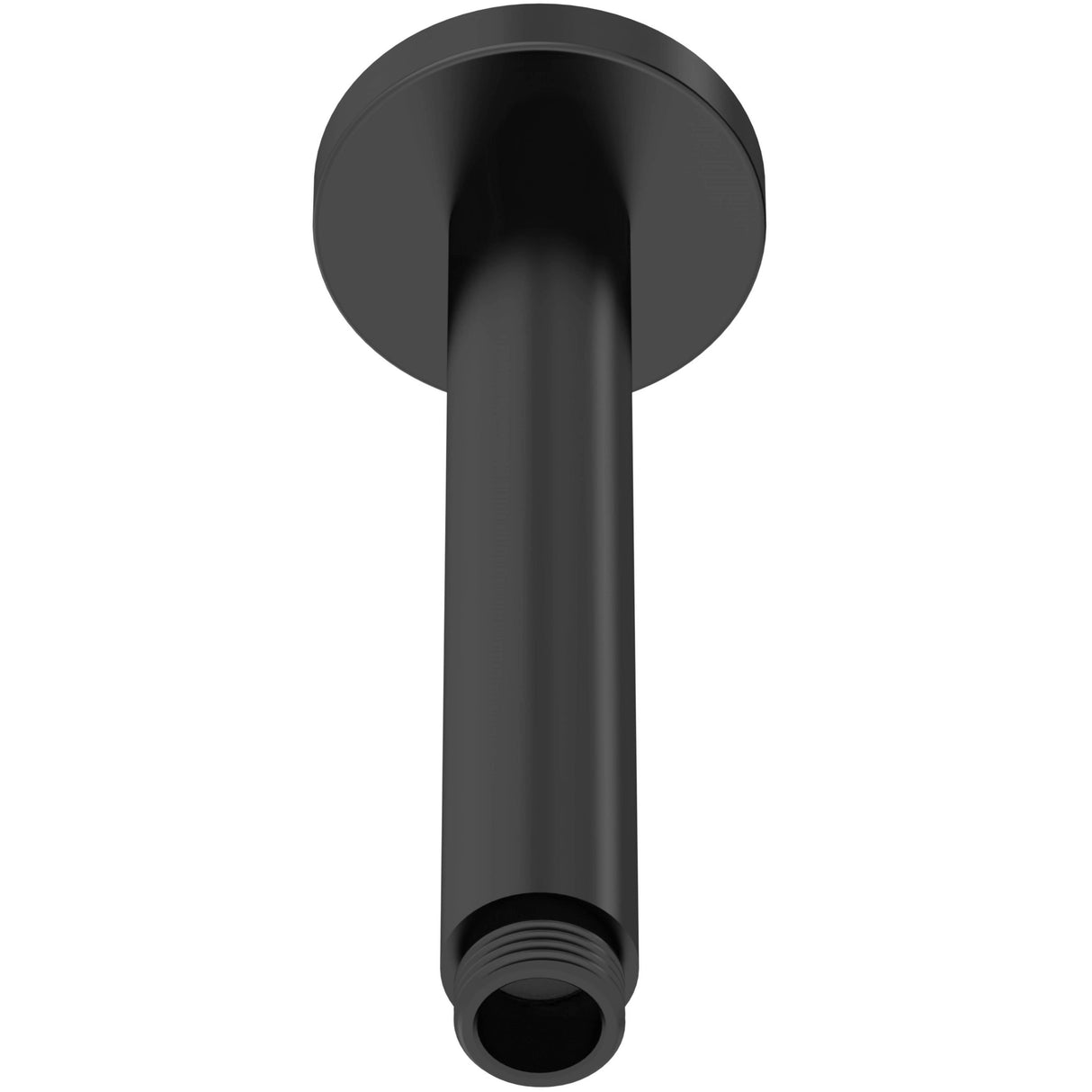 Nuie Round Ceiling Shower Arm 160mm Matt Black ARM415