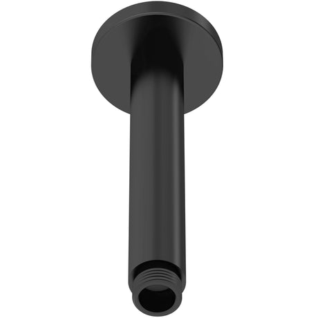 Nuie Round Ceiling Shower Arm 160mm Matt Black ARM415