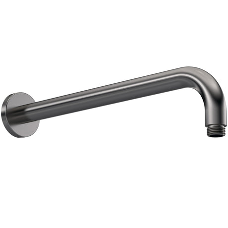 Nuie Round Wall Mounted Shower Arm 335mm Brushed Pewter ARM701