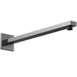 Nuie Square Wall Mounted Shower Arm 360mm Brushed Pewter ARM713