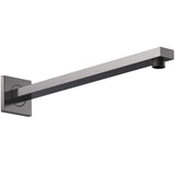 Nuie Square Wall Mounted Shower Arm 360mm Brushed Pewter ARM713