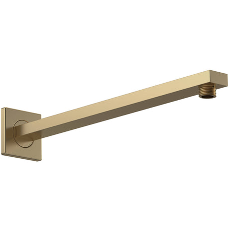 Nuie Square Wall Mounted Shower Arm 310mm Brushed Brass ARM813