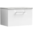 Nuie Arno 600mm Wall Hung 1 Drawer Countertop Vanity Unit Gloss White ARN122LBG