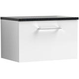 Nuie Arno 600mm Wall Hung 1 Drawer Countertop Vanity Unit Gloss White ARN122LSB