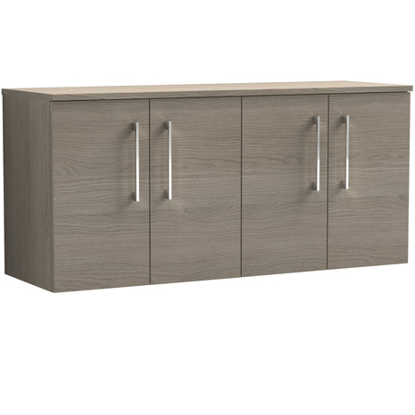 Nuie Arno 1200mm Wall Hung 4 Door Countertop Vanity Unit Solace Oak ARN2523W2