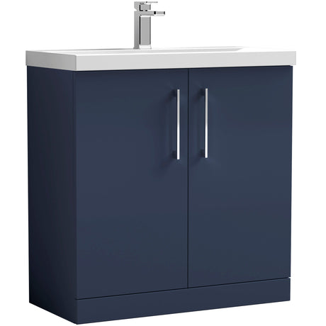 Nuie Arno 800mm Floor Standing 2 Door Vanity Unit & Basin Midnight Blue ARN2905A