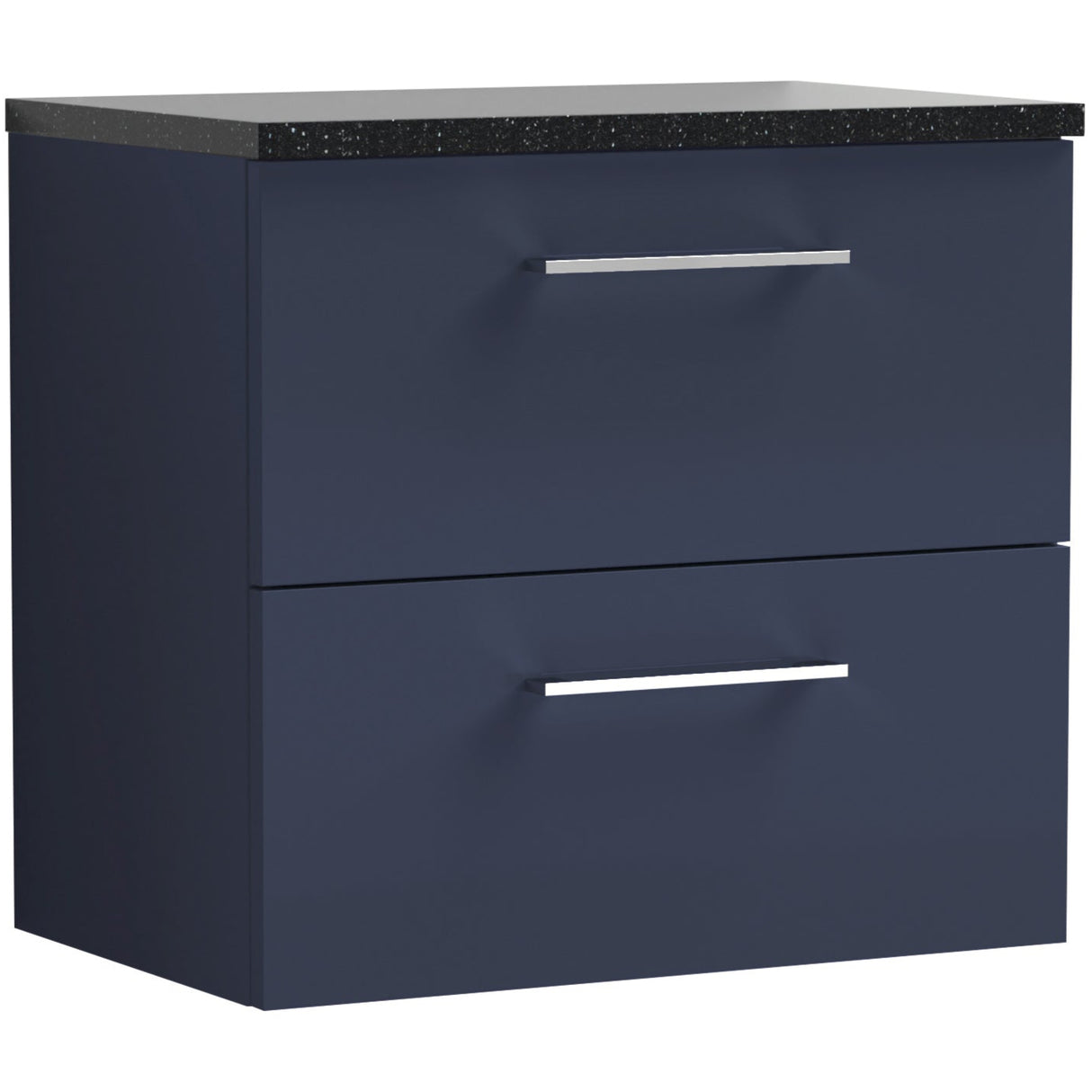 Nuie Arno 600mm Wall Hung 2 Drawer Countertop Vanity Unit Midnight Blue ARN2924LSB
