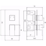 Hudson Reed Art 1 Outlet Thermostatic Concealed Shower Valve Chrome ART3210 LD