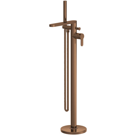 Nuie Arvan Freestanding Bath Shower Mixer Tap with Shower Kit Brushed Bronze ARV1521