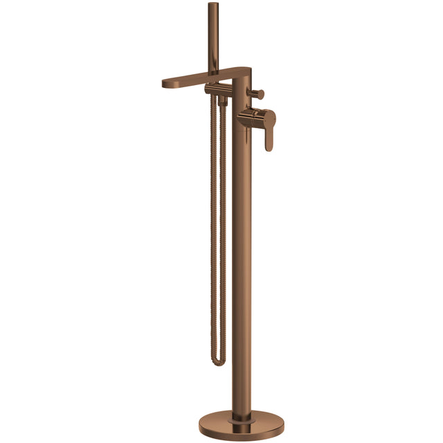 Nuie Arvan Freestanding Bath Shower Mixer Tap with Shower Kit Brushed Bronze ARV1521
