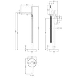 Nuie Arvan Freestanding Bath Shower Mixer Tap with Shower Kit Brushed Bronze ARV1521 LD