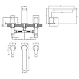 Nuie Arvan 3-Hole Deck Mounted Bath Filler Tap Chrome ARV333 LD