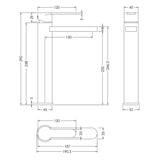 Nuie Arvan Tall Mono Basin Mixer Tap Chrome ARV370 LD