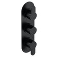 Nuie Arvan 3 Outlet Thermostatic Concealed Shower Valve With Diverter Matt Black ARV4TR03