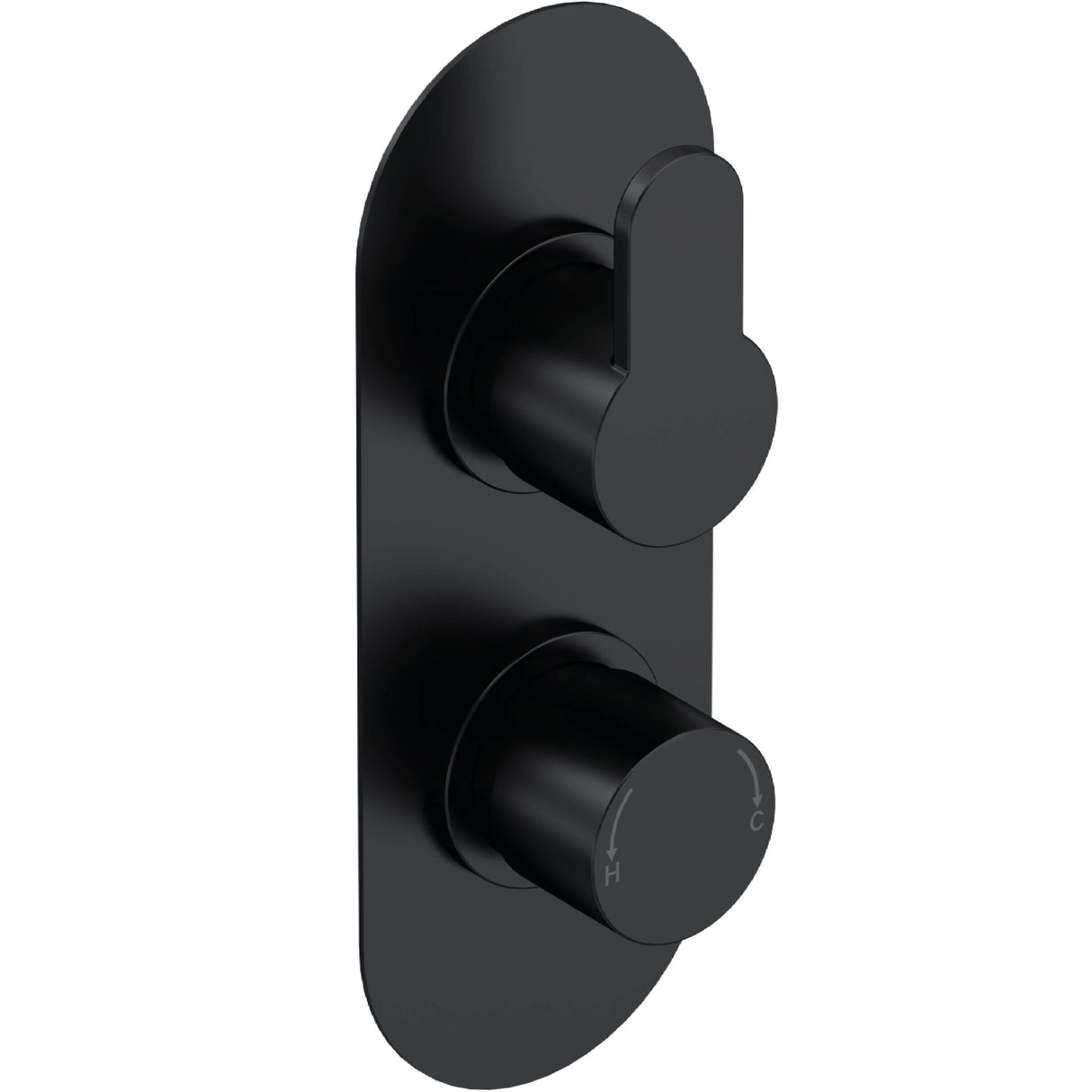 Nuie Arvan 1 Outlet Thermostatic Concealed Shower Valve Matt Black ARV4TW01