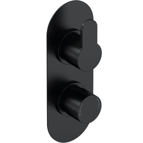 Nuie Arvan 1 Outlet Thermostatic Concealed Shower Valve Matt Black ARV4TW01