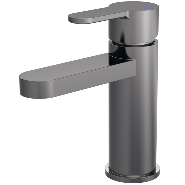 Nuie Arvan Mono Basin Mixer Tap with Waste Brushed Pewter ARV705