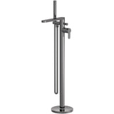 Nuie Arvan Freestanding Bath Shower Mixer Tap with Shower Kit Brushed Pewter ARV721