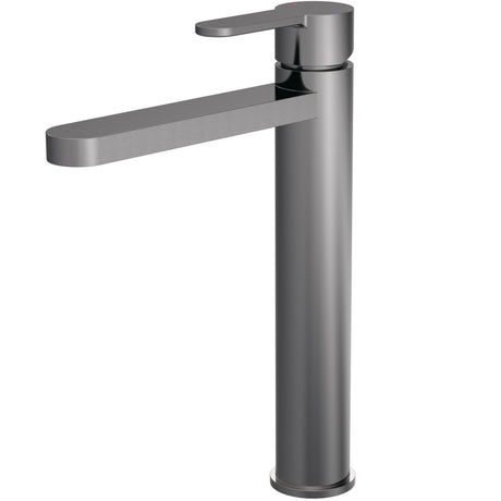 Nuie Arvan Tall Mono Basin Mixer Tap Brushed Pewter ARV770