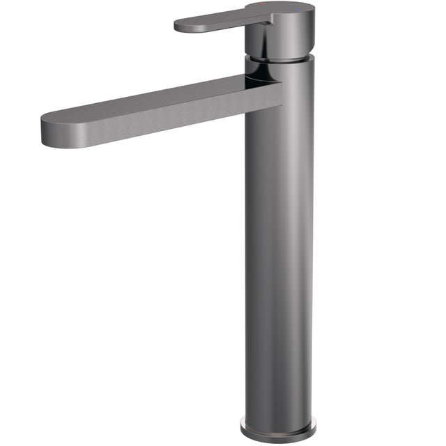 Nuie Arvan Tall Mono Basin Mixer Tap Brushed Pewter ARV770