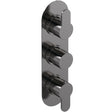 Nuie Arvan 2 Outlet Thermostatic Concealed Shower Valve Brushed Pewter ARV7TR02