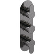 Nuie Arvan 3 Outlet Thermostatic Concealed Shower Valve With Diverter Brushed Pewter ARV7TR03