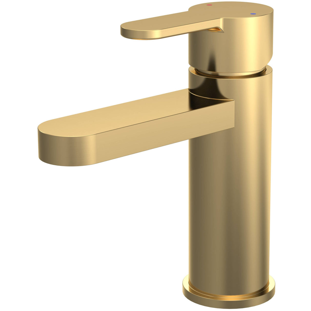 Nuie Arvan Mono Basin Mixer Tap with Waste Brushed Brass ARV805