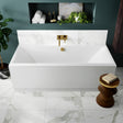 Nuie Asselby Square Double Ended Acrylic Bath White NBA209 LS