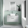 Nuie Castor Ambient Lit LED Touch Sensor Bathroom Mirror H700 x W500mm Silver LQ601 LS