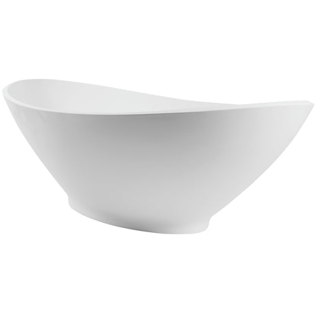 BC Designs Kurv Cian Solid Surface Freestanding Bath L1890 x W900mm Polished White BAB005