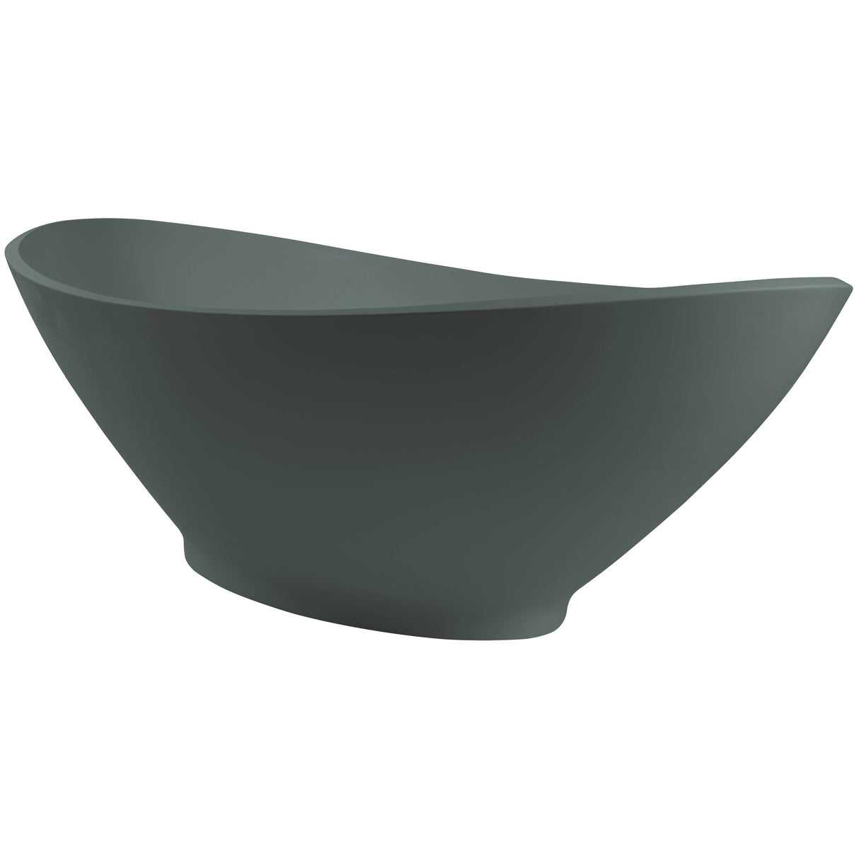 BC Designs Kurv Cian Solid Surface Freestanding Bath L1890 x W900mm Industrial Grey BAB005IG